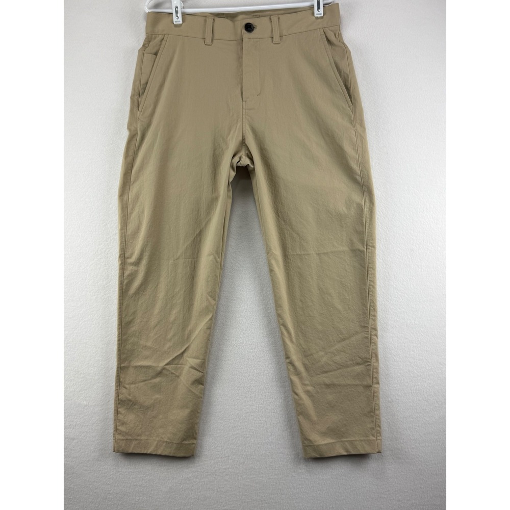 Lululemon Commission Pant Men 31 Khaki‎ Tan Technical Stretch Chino Trousers